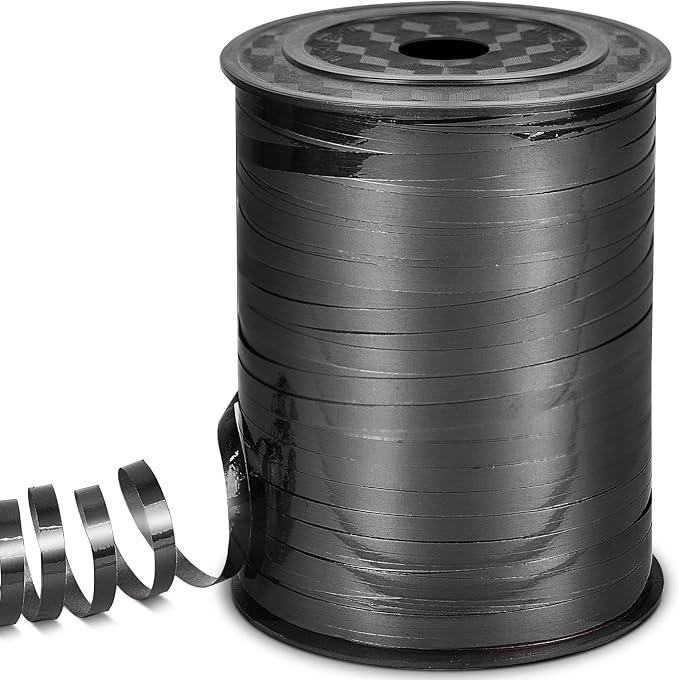 Black Ribbon, 500 Yard Curling Ribbon by VISPAD