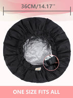 Years calm Heat Cap For Deep Conditioning Shower Cap，Reusable Three-Layer Structure Waterproof Hair Cap – Applicable Tofor Bathing, Hair Care, And Other Uses (Black, One Size)