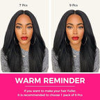 Lashey Seamless Clip in Hair Extensions Human Hair 130g 9pcs #1 Jet Black 16 Inch Kinky Straight Clip in Hair Extensions Real Human Hair with Flat PU Invisi Edge Full Pack