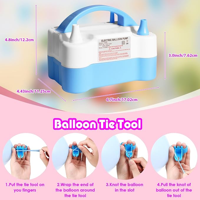 Balloon Pump Electric with Dual Nozzles & Tying Tool - Image 5