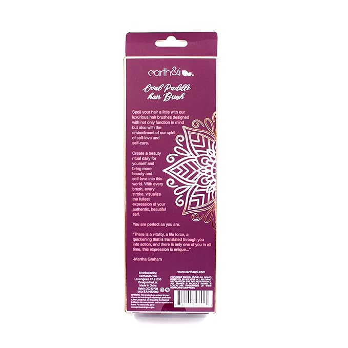 Earth & I Rosegold Hair Brushes for Women, Pink Hairbrush, Rose Gold Women Hair Brush, Kids Hairbrush, Brushes and Combs, Detangling and Styling (Oval)