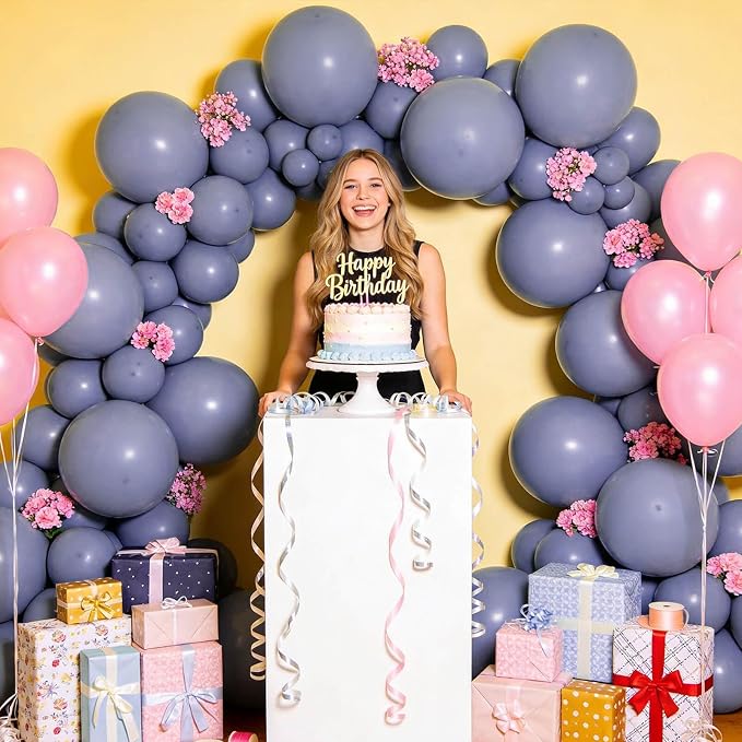 110pcs Dusty Blue Balloon 12 Inch - Image 4