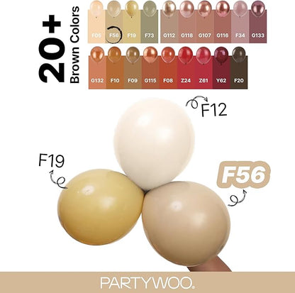 PartyWoo Cream Balloons 155 pcs Different Sizes of 18 12 10 5 Inch Beige Ivory - Image 4