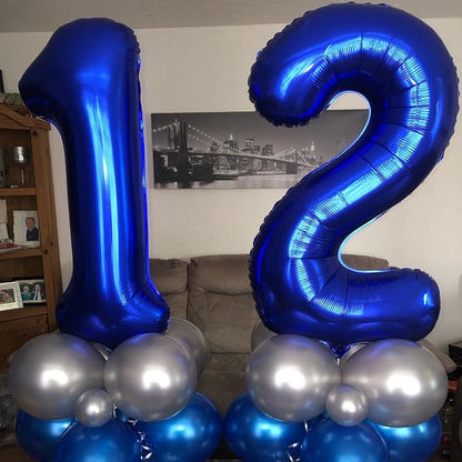 40 Inch Navy Blue 21 Number Balloons Giant Jumbo Huge 12 or 21 Foil Mylar - Image 5