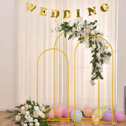 Vincidern 3pcs Metal Wedding Arch Backdrop Stand, Party Arch Stand, Balloon - Image 8