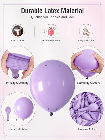 Pink and Purple Balloons 12 Inch 60 Pcs Metallic Purple Pink Hot Pink Latex - Image 6