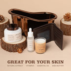 Fathers Day Gifts for Men Dad Birthday Gifts Spa Kit Cedar & Bergamot Scents Bath Gift Set and Shower Gift Bath and Body Gift Basket Set Mans Gifts Bath Spa Kit Spa Baskets, Home Spa Care Men Gift set