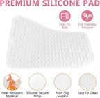 Larger Size Silicone Heat Resistant Mat for Curling Irons, Flat Irons, Hair Straightener and Other Hair Styling Tools, Portable Hot Tools Pad Cover for Travel Vanity Salon(12.0" x 9.0")