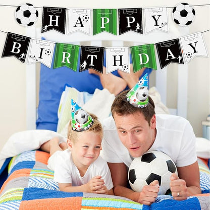 Soccer Happy Birthday Banner Bunting Garlands Sign Soccer Birthday Party - Image 7