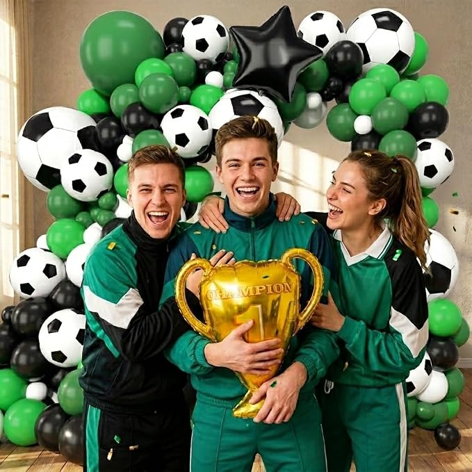 Soccer Balloons Garland Arch Kit 150Pcs - Image 3