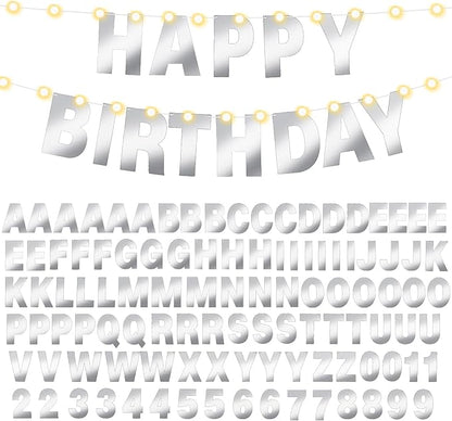 TaoBary 112 Pcs DIY Letter Kit Glitter Customizable Banner Letters Include 107 by TaoBary