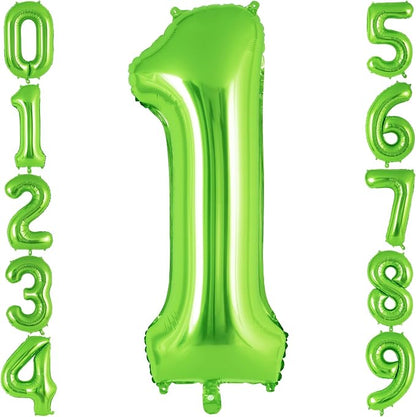 Green Number 1 Balloon 40 Inch, Big Large Foil Helium Number Balloons, Jumbo by AIQINHU