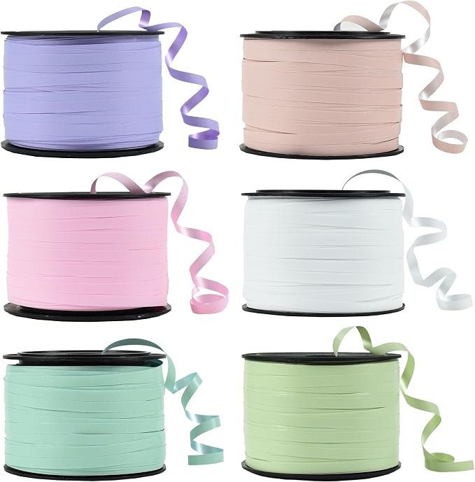 BEISHIDA 6 Assorted Colors Curling Ribbons Balloon String Ribbons by Beishida