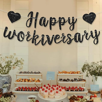 Black Glitter Happy Workiversary Banner - Image 6