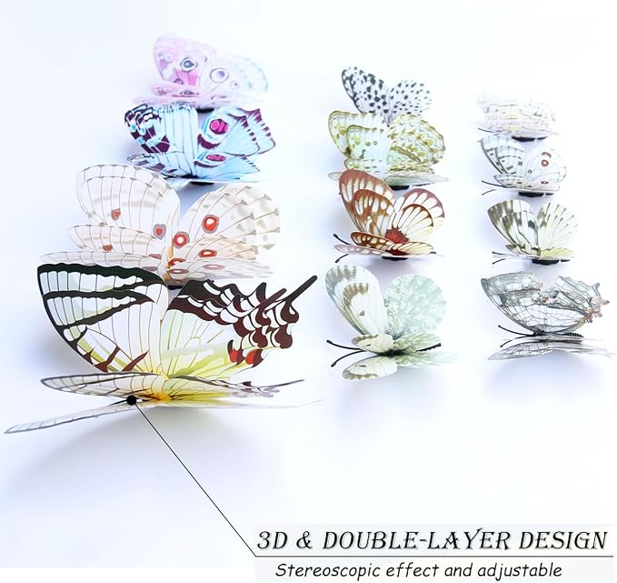 OPSEAM 3D Butterfly Wall Decor Butterfly Decorations Stickers - Image 4