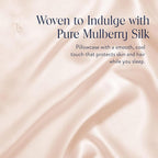 Brooklinen Mulberry Silk Pillowcase – 100% Pure Silk Pillow Case, Soft & Durable, Anti-Friction Comfort, Hight Quality Smooth Texture – Machine Washable & Breathable – King Size (Blush)