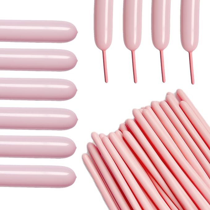 100PCS 260Q Pale pink Magic long balloons decoration shopping mall activities by EBLLIWSM