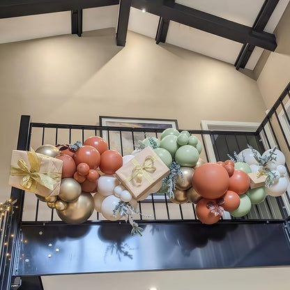 Fall Balloons Set, 12 Inch Thanksgiving Balloons, Retro Burnt Terracotta Rust - Image 6