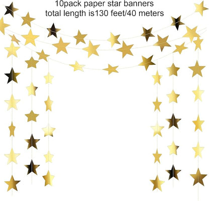 Patelai 130 ft Star Garland Banner Decor - Image 3
