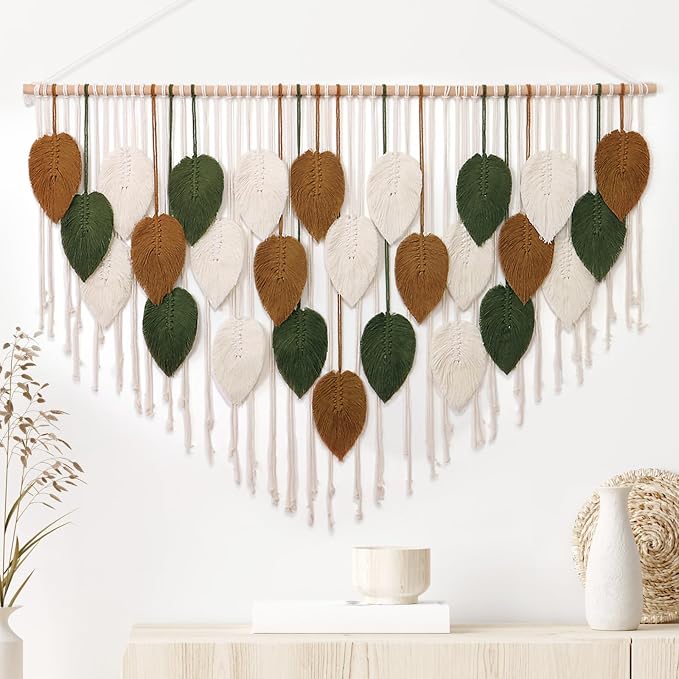 Large Macrame Wall Hanging Boho Woven Tapestry Chic Home Decor Wall Art | by KHOYIME