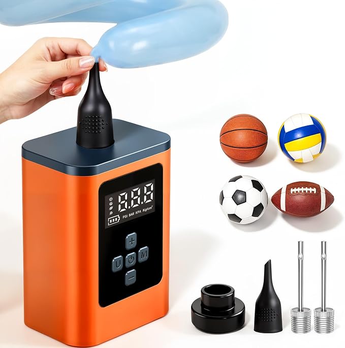 Portable 2-in-1 Electric Ball Pump & 260 Long Balloon Pump 1800mAh | Ball Pump by Fumxi