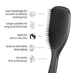 Tangle Teezer Large Ultimate Detangler Hairbrush for Wet & Dry Hair, Eliminates Knots & Reduces Breakage for Long, Thick, & Curly Hair Types, Black Gloss