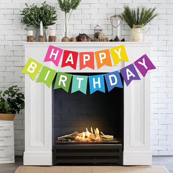 Happy Birthday Banner Birthday Party Banner NO DIY Happy Birthday Sign | - Image 7