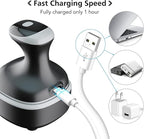 Electric Scalp Massager, Portable Rechargeable Head Massager with 8 Removable Massage Claws, Waterproof Handheld Hair Scalp Scratcher for Full-Body Massage and Stress Relax