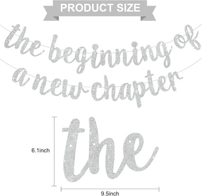 BEISHIDA Silver Pre-Strung Glitter The Beginning of A New Chapter Banner | - Image 3