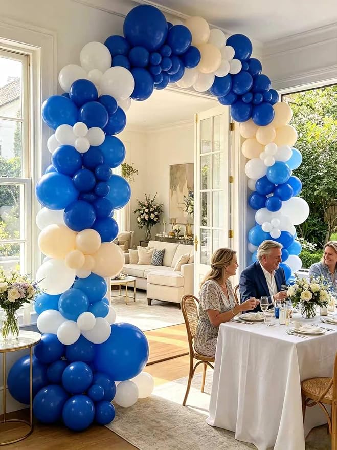 Blue Balloons 55 Pcs 12 Inch Royal Navy Blue Balloon Arch Kit Garland - Image 9