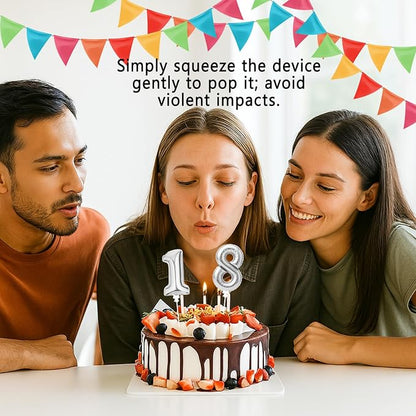 Gejoy 36 Pack 5 Inch Mini Number Balloon Foil Cake Topper Number Avoid Violent - Image 3