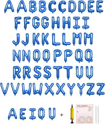 58 PCS Letter Balloons Alphabet Letters 2 Sets A- Z & 1 Sets AEIOU 16 by buynow