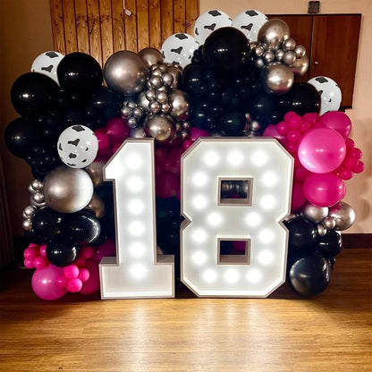 Hot Pink and Black Balloons Arch Kit, Cowgirl Farm Birthday Decoration western - Image 7