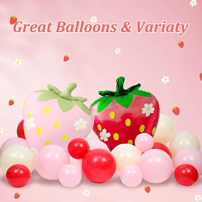 120pcs Strawberry Balloon Arch Kit - Image 7