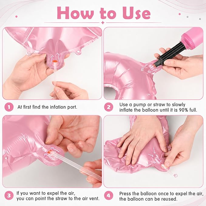 52 Pcs Pink Letter Balloons 16 Inch Mylar Foil Alphabet Letters 2 Sets A- Z - Image 3