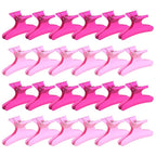 24 Pcs Pink and Hot Pink Butterfly Hair Clips for Styling and Sectioning - Pro Claws Clamps for Cutting, Coloring - Hair Accessories for Women Girls