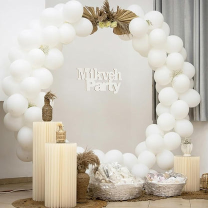 White Balloons Latex Birthday Decorations 100 Pack 12 inch Round Ballons - Image 7