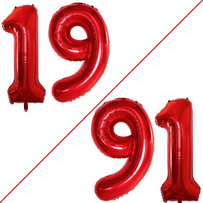 Number 19 Balloons for 19th Birthday Sweet 19 Party Decorations, 42 Inch Jumbo by GOER