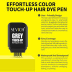 SEVICH Hair Color Stick For Gray Roots- Instantly Cover Grey Hair Dye Comb,Four Toothed Comb Design for Sparse Hairlines Coverage, Contains Natural Plant Extracts,for Men and Women,15g(Dark Brown)