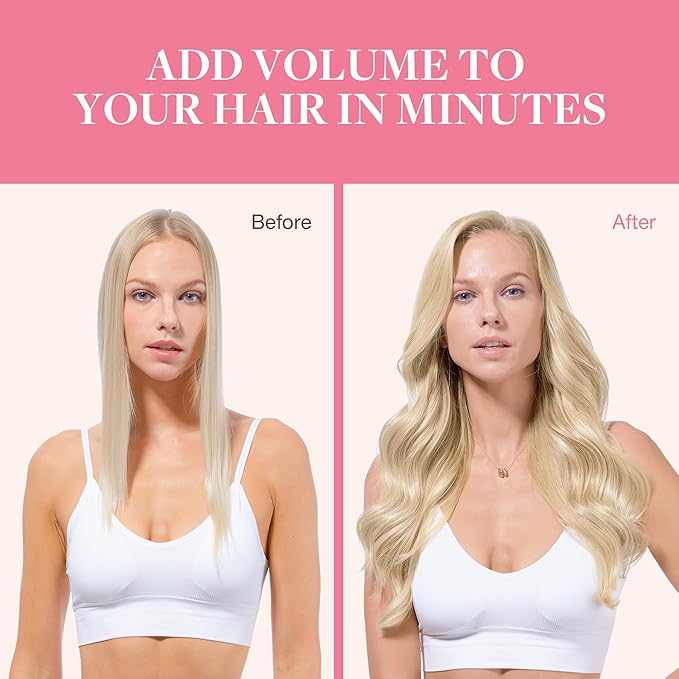 GOO GOO Clip in Hair Extensions Real Human Hair, Remy Human Hair Extensions Clip ins for Women, Natural Human Hair, 22inch 150g 7Pcs, 60A Platinum Blonde