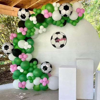 8Pcs Soccer Party Balloons, 18Inch Soccer Foil Balloons Football Shape Mylar - Image 6