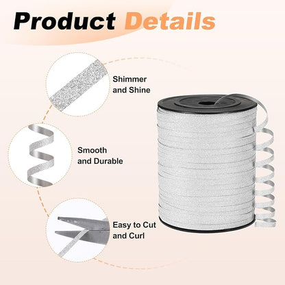 PATIKIL Glitter Curling Ribbon 500yds x 1/5" Plastic Balloon String Ribbon | - Image 3