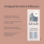 Kitsch Spray Bottle for Hair - Continuous Water Mister with Ultra Fine Mist for Hairstyling, Barbers, Salons, Cleaning, Plants, Versatile Spray Bottles - Made from Recycled Plastic - Haze Blue, 5 oz