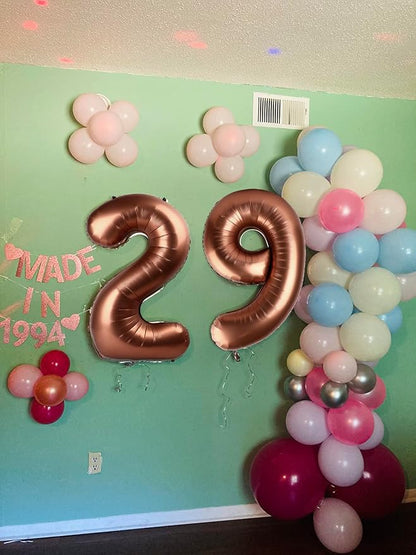 40 Inch Number 9 Balloon, Coffee Brown Birthday Decorations - Image 5