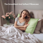 INFIIXSO Mulberry Silk Pillowcase for Hair and Skin, Silk Pillow Cases Standard Size with Hidden Zipper 20"x26", Extraordinary Smooth and Soft Cooling Pillow Cases for Hot Sleepers(Sage Green, 1 Pack)