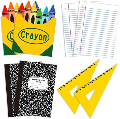 8 Pcs Back to Party Paper Cards Sets 13.8 Inch Colorful Stationery Design Cards by Denylopro