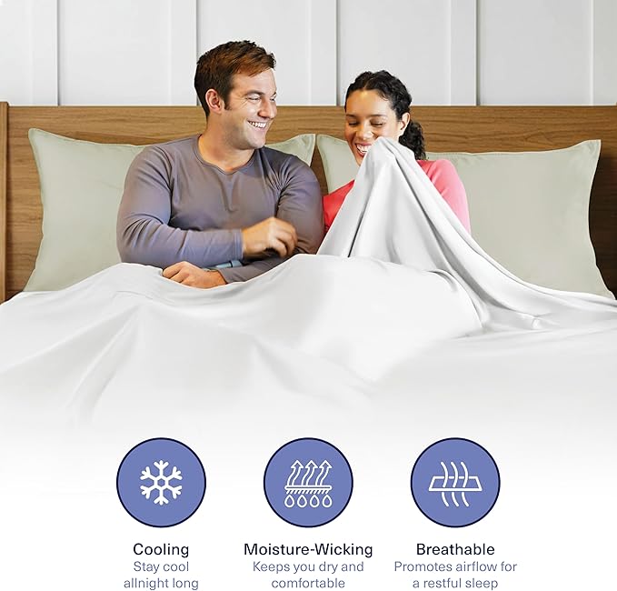 Kickoff Viscose Bamboo Pillowcase, King, Set of 2, 100% Organic Hidden Zippered Viscose Bamboo Pillow Case King Size, Cooling Pillow Cover for Hot Sleepers (20"x40", Soft Sage)