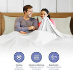 Kickoff Viscose Bamboo Pillowcase, Queen, 100% Organic Hidden Zippered Viscose Bamboo Pillow Case Queen Size, Cooling Pillow Cover for Hot Sleepers (1 Pack, 20"x30", Soft Sage)