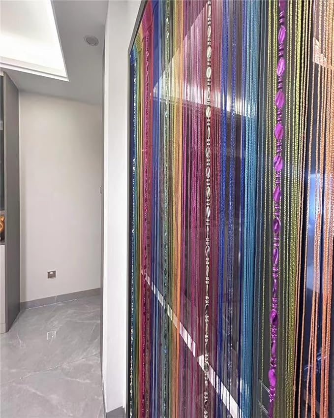 ave split 100cmX200cm Decorative Door String Curtain Beads Wall Panel Fringe - Image 3