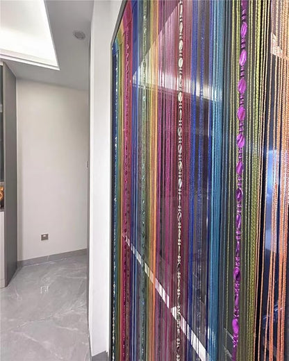 ave split 100cmX200cm Decorative Door String Curtain Beads Wall Panel Fringe - Image 3